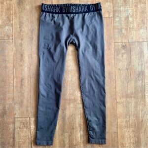 Gymshark Gray Seamless Athletic Workout Mid-Rise Ankle Length Leggings Sz Large